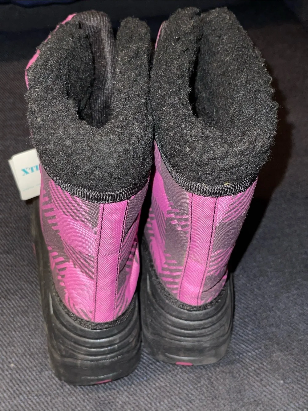 Xtreme Kids Black & Pink Winter Snow Boots
